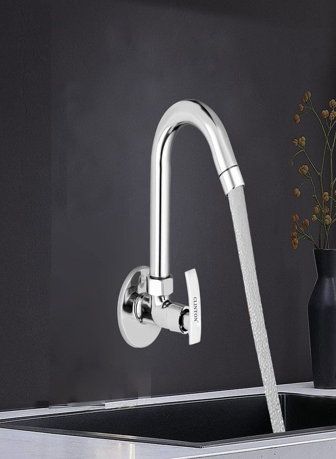 CLINTON Ocean Brass Sink Cock with Swinging Spout/Wall Mounted - Image 4